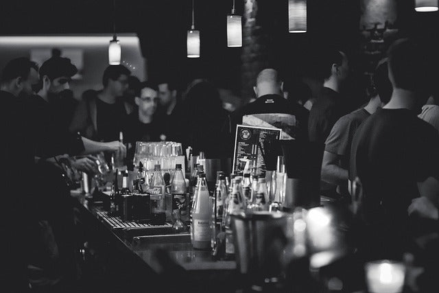 Bar Scene black and white